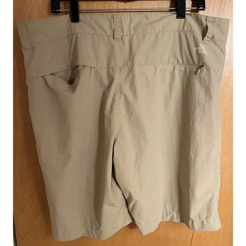 The North‎ Face Cargo Shorts Mens 40 Khaki Ripstop Lightweight Hiking 100% Nylon